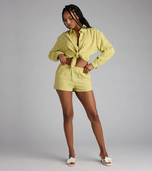 Summer Mode High-Rise Cotton Shorts