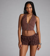 So Fab Ruffled Lace Hot Shorts