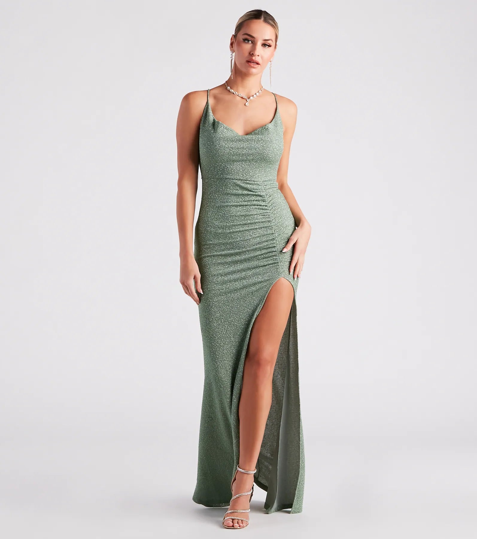 Celina Glitter Knit Mermaid Dress