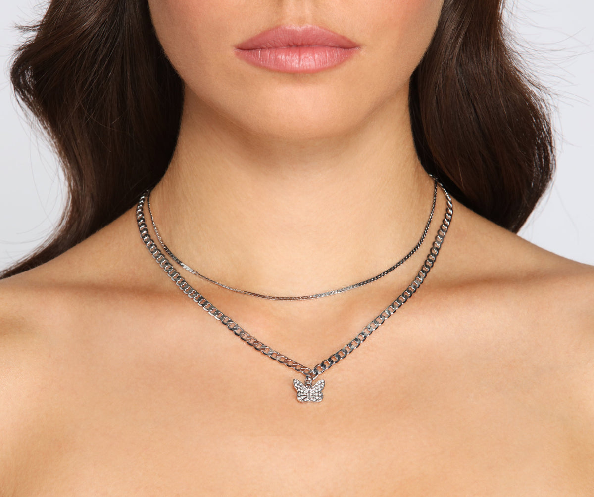 Sweet Vibes Butterfly Charm Necklace