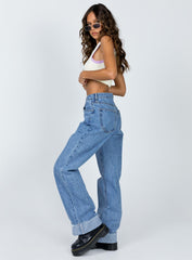 Ollie Straight Leg Jean Mid Wash Denim